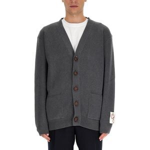 GOLDEN GOOSE Men's Ribbed Knit Cardigan Men DARKGREYMELANGE Sweaters & Cardigans
